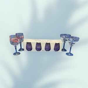 Wine Glasses Margarita Glasses Christmas Glasses Holiday Glasses